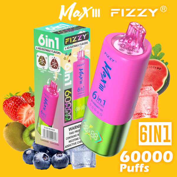 Fizzy Max III 6-in-1 60000 Puffs Disposable Vape
