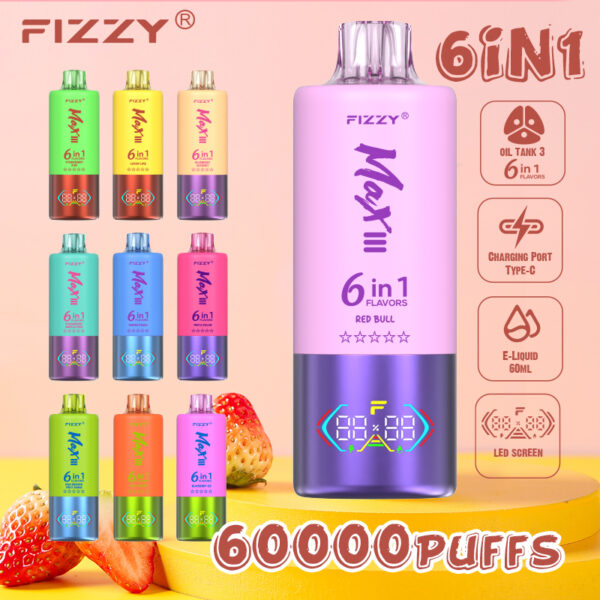 Fizzy Max III 6-in-1 60000 Puffs Disposable Vape