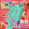 Fizzy Max III disposable vape with 60,000 puffs capacity, featuring a 6-in-1 multi-flavor switching system and smart LED display