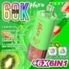 Fizzy Max III disposable vape with 60,000 puffs capacity, featuring a 6-in-1 multi-flavor switching system and smart LED display