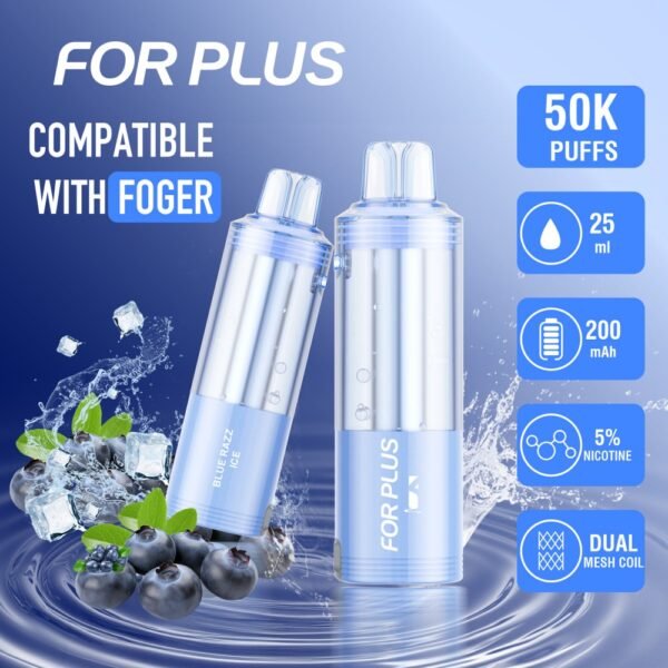 FOR-PLUS Switch Pro 50k puffs flavor pod cartridge with advanced mesh coil for consistent vapor and rich taste