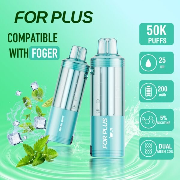 FOR-PLUS Switch Pro 50k puffs flavor pod cartridge with advanced mesh coil for consistent vapor and rich taste