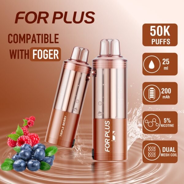 FOR-PLUS Switch Pro 50k puffs flavor pod cartridge with advanced mesh coil for consistent vapor and rich taste