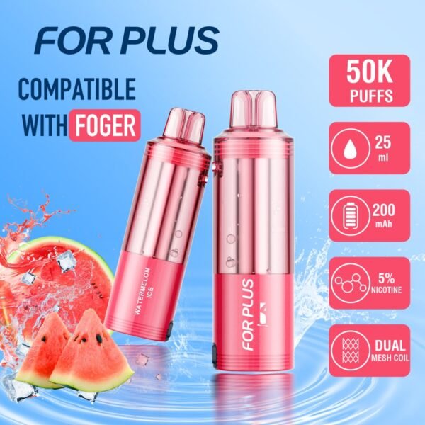 FOR-PLUS Switch Pro 50k puffs flavor pod cartridge with advanced mesh coil for consistent vapor and rich taste