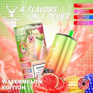 Stagbar 80,000 Puffs 4-in-1 by Glimvape - The ultimate high-capacity multi-flavor disposable pod for wholesale.