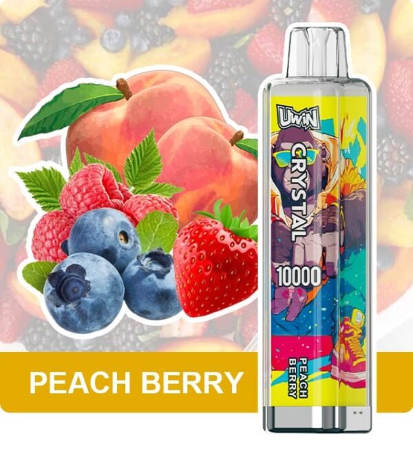 Uwin Crystal 10k Puffs rechargeable disposable vape with high-quality mesh coil for pure flavor and long-lasting performance