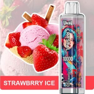 Uwin Crystal 10k Puffs rechargeable disposable vape with high-quality mesh coil for pure flavor and long-lasting performance