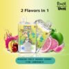 Uwin X RandM Twins Crystal disposable vape with 40,000 puffs, featuring 2-in-1 flavor switching and a premium transparent crystal design
