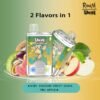 Uwin X RandM Twins Crystal disposable vape with 40,000 puffs, featuring 2-in-1 flavor switching and a premium transparent crystal design