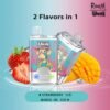 Uwin X RandM Twins Crystal disposable vape with 40,000 puffs, featuring 2-in-1 flavor switching and a premium transparent crystal design