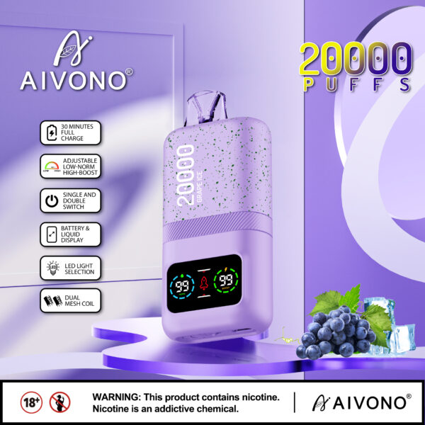 AIVONO 20000 Puffs Dual-Network Rechargeable Disposable Vape (Glimvape)