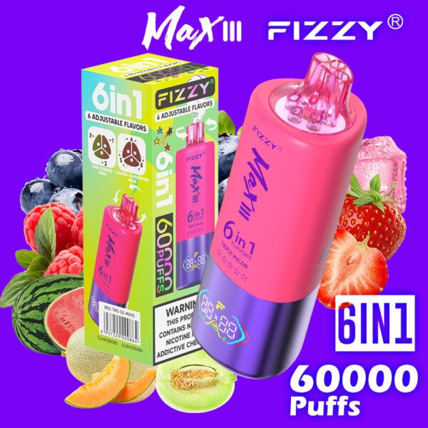 Fizzy Max III 6-in-1 60000 Puffs Disposable Vape