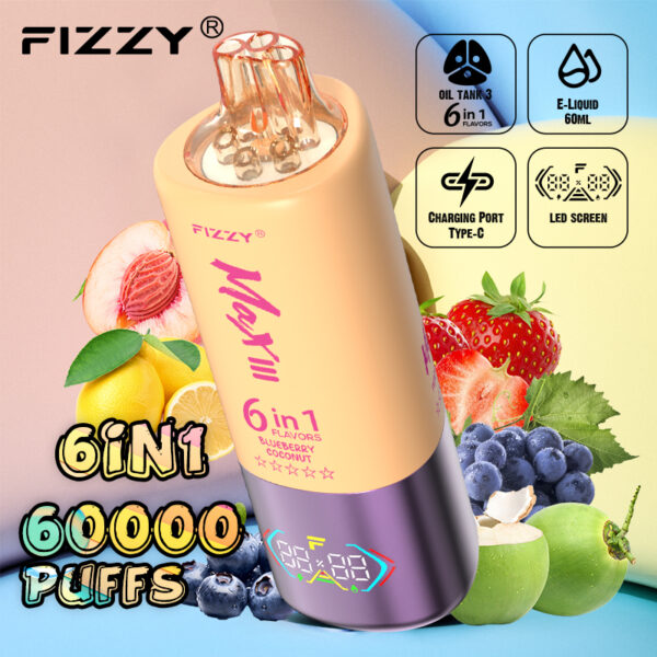 Fizzy Max III 6-in-1 60000 Puffs Disposable Vape