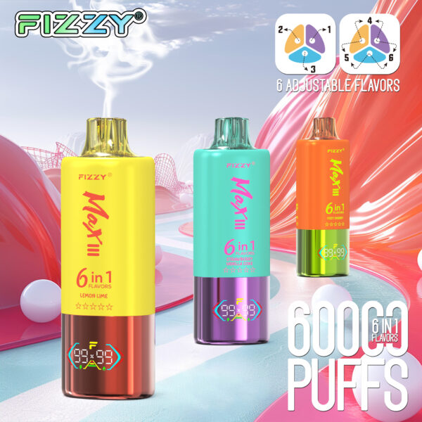 Fizzy Max III 6-in-1 60000 Puffs Disposable Vape
