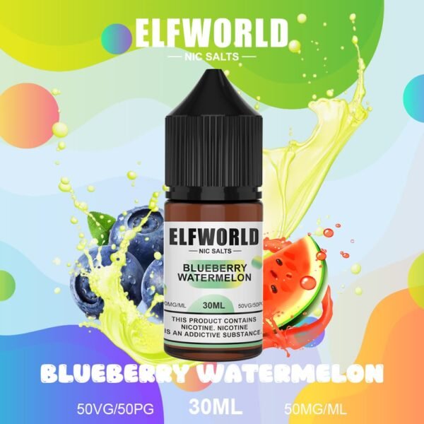 ELFWORLD Nicotine Salt E-Liquid, 50mg strength in a 30ml bottle, designed for smooth MTL hits and premium flavor