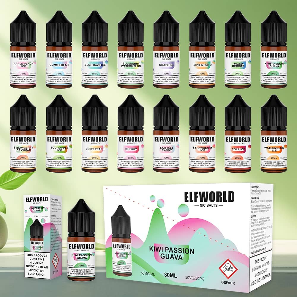 ELFWORLD nic salt vape juice 30ml bottles full flavor list and variety selection
