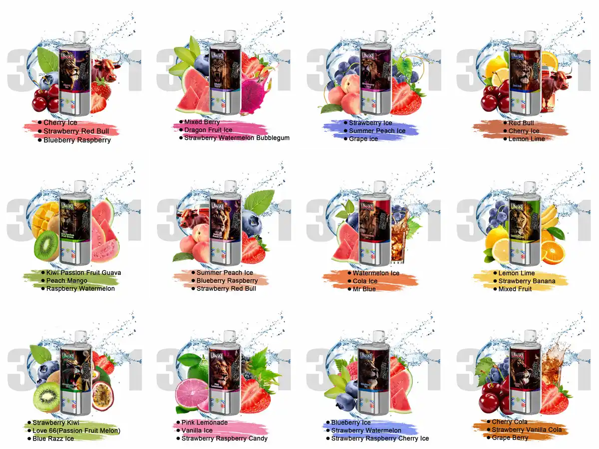 Uwin Tornado 60000 triple flavor disposable vape collection