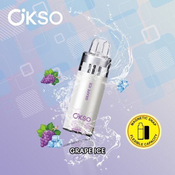 OKSO Switch replacement pod with 50,000 puffs capacity, featuring high-quality mesh coil for consistent flavor and smooth vapor.