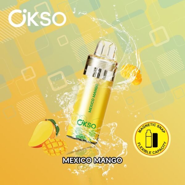 OKSO Switch replacement pod with 50,000 puffs capacity, featuring high-quality mesh coil for consistent flavor and smooth vapor.