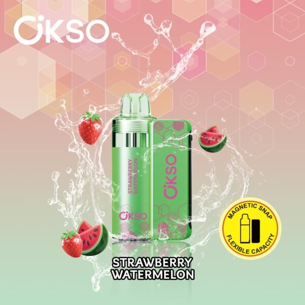 OKSO Switch Kit disposable vape featuring 50,000 puffs capacity and innovative flavor-switching design with smart LED screen