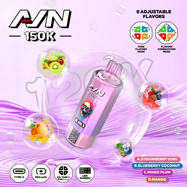 AIVONO AIM AVN 150K 150,000 Puffs 8-in-1 Flavor Vape