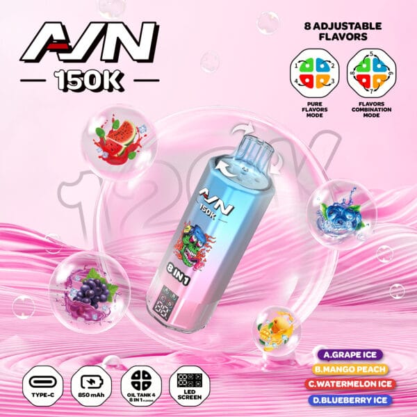 AIVONO AIM AVN 150K 150,000 Puffs 8-in-1 Flavor Vape