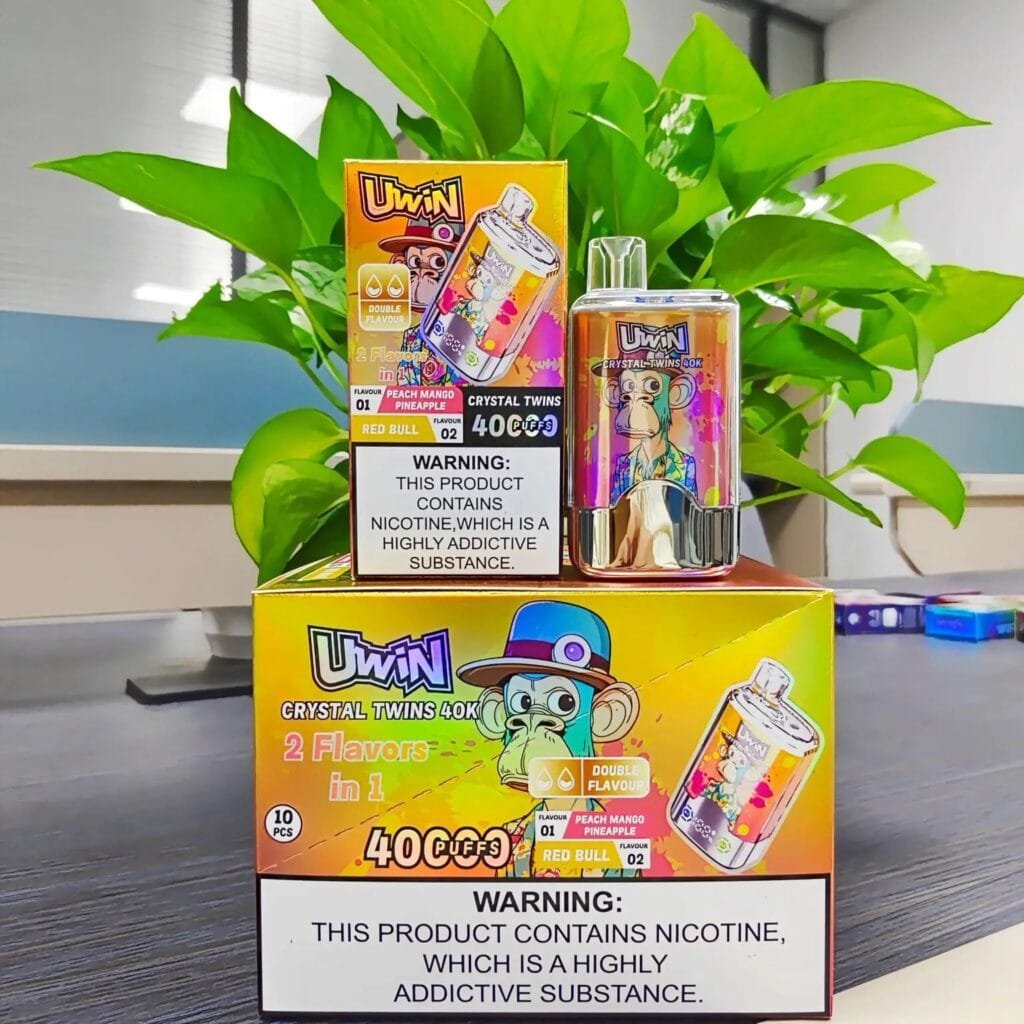 Uwin X RandM Twins 40000 Puffs wholesale disposable vape 2-in-1 switch”