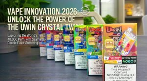 Vape innovation 2026 features Uwin Crystal Twins by GlimVape wholesale