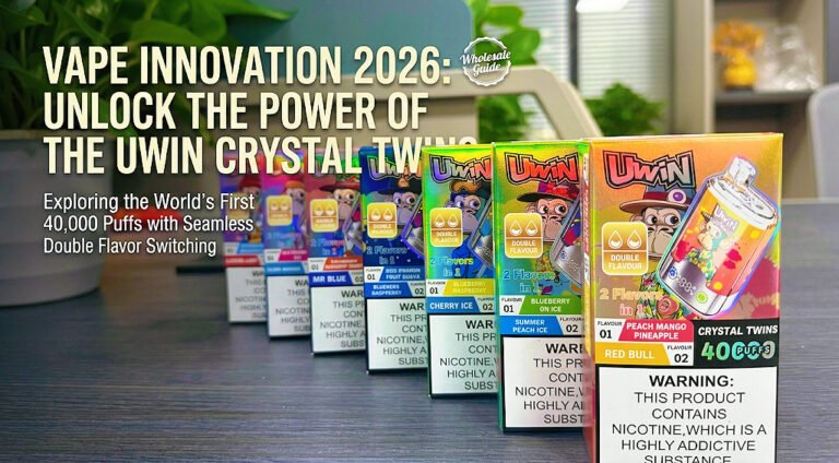 Vape innovation 2026 features Uwin Crystal Twins by GlimVape wholesale