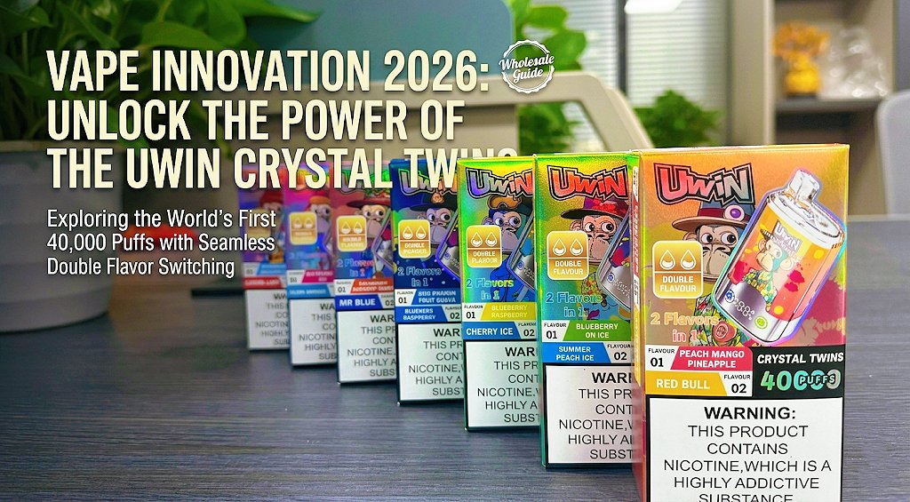 Vape innovation 2026 features Uwin Crystal Twins by GlimVape wholesale
