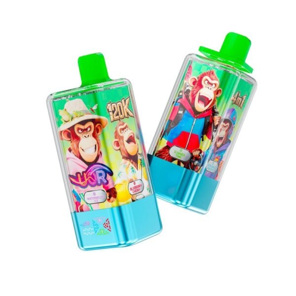 UOR 4-in-1 disposable vape with a massive 120,000 puffs capacity, featuring a 4-pod flavor switching system and rechargeable battery