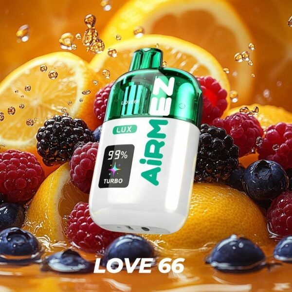 Airmez Lux disposable vape with 60,000 puffs and transparent oil tank for visible e-liquid levels, featuring a sleek premium design.