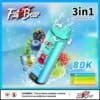 AIVONO FATBEAR 80K 3 in 1 Blueberry Mint Blackcurrant Flavor Disposable Vape