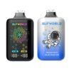 ELFWORLD PB45000 disposable vape with 45,000 puffs capacity, featuring a high-performance mesh coil and smart power display