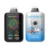 ELFWORLD PB45000 disposable vape with 45,000 puffs capacity, featuring a high-performance mesh coil and smart power display
