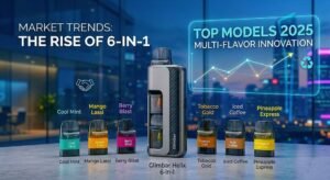 The rise of 6 in 1 multi flavor vape market trends 2026 report GlimVape