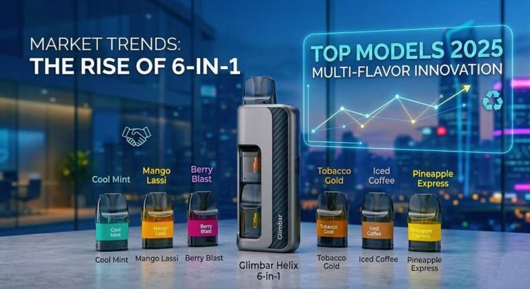 The rise of 6 in 1 multi flavor vape market trends 2026 report GlimVape
