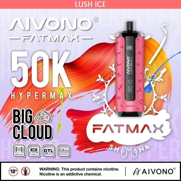 AIVONO AIM FATMAX 50000 Puffs Lush Ice flavor disposable vape