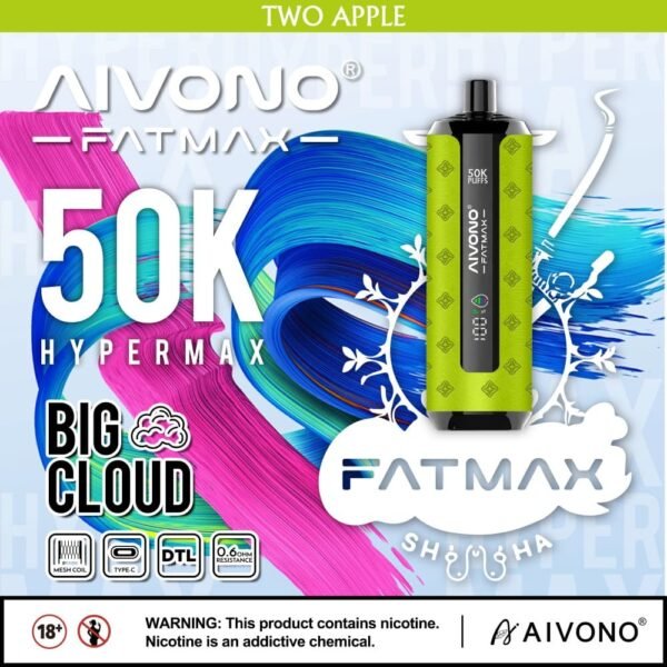 AIVONO AIM FATMAX 50000 Puffs Two Apple flavor disposable vape