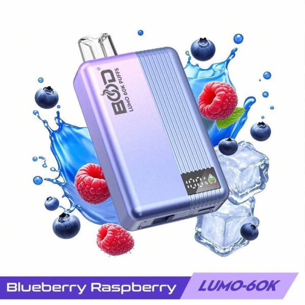 Blue Raspberry Ice BOOD LUMO 60000 Puffs Disposable Pod