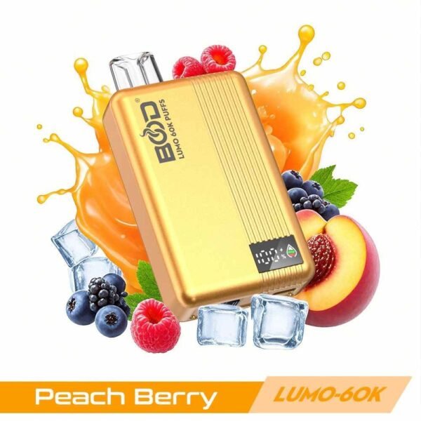BOOD LUMO 60k Puffs Vape - Peach Berry Flavor Splash