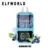 ELFWORLD AI22000 Puffs Blueberry Ice flavor disposable vape pod 22K