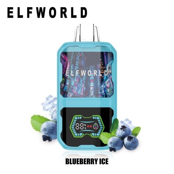 ELFWORLD AI22000 Puffs Blueberry Ice flavor disposable vape pod 22K
