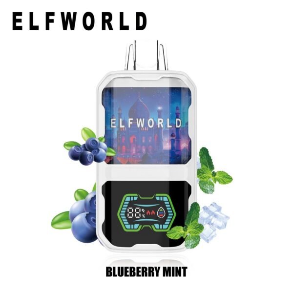 ELFWORLD AI22000 Puffs Blueberry Mint flavor disposable vape