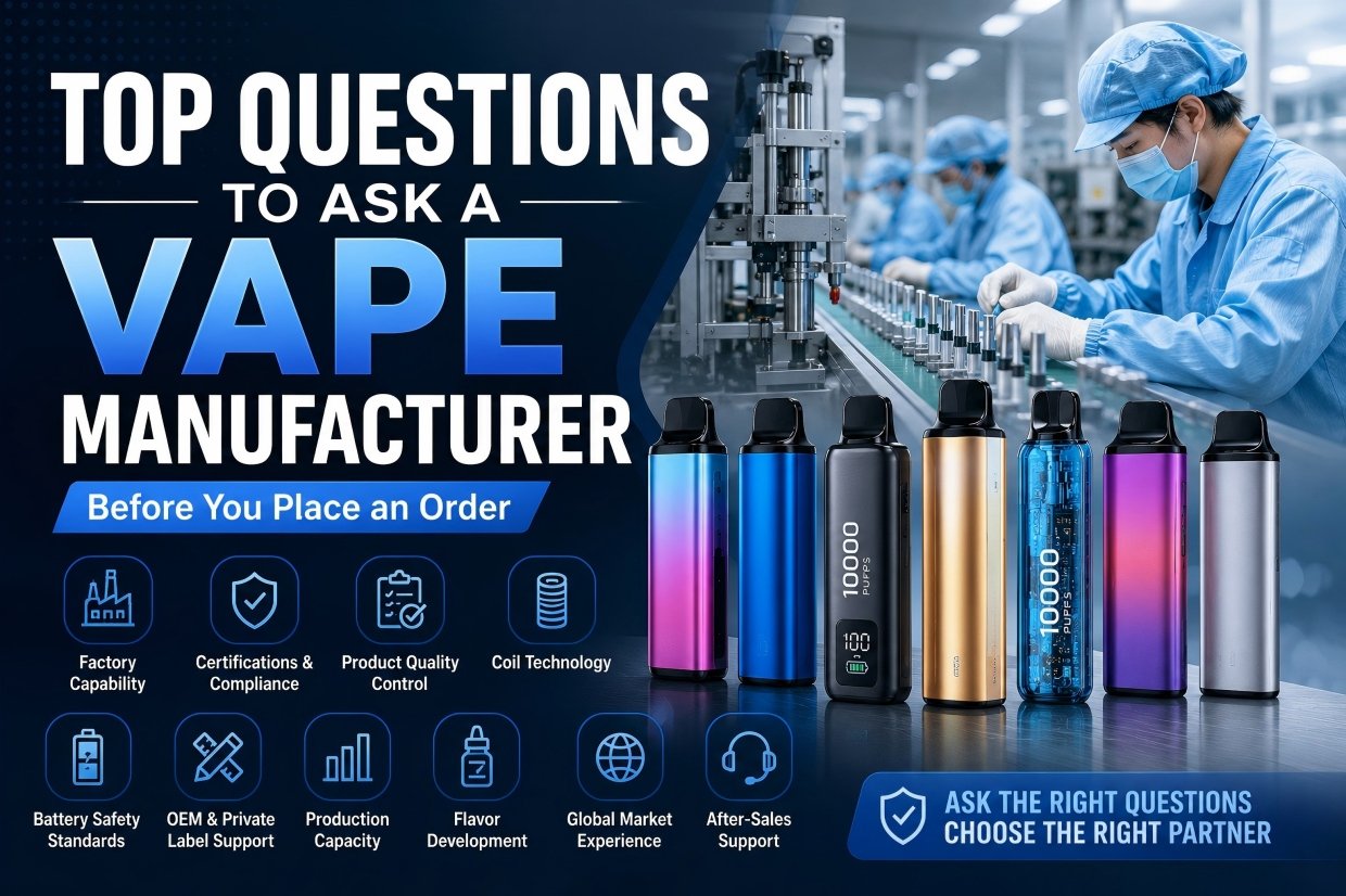Top questions to ask a disposable vape manufacturer before placing an order