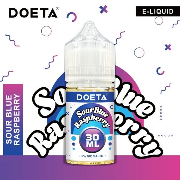 doeta Sour Blue Raspberry flavored vape juice 30ml 50mg nic salt
