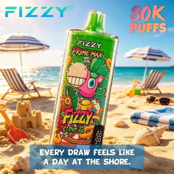 Fizzy Prime Max 80k Puffs Disposable Vape - Peach Mango Pineapple Construction Series