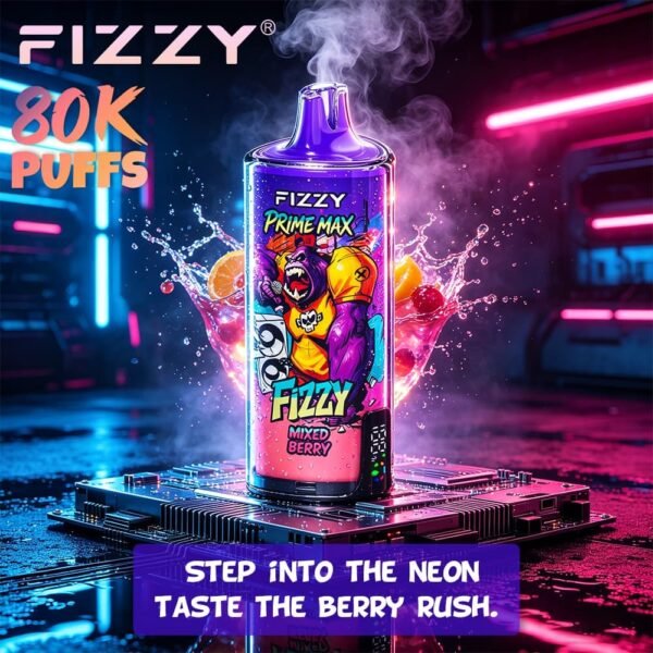 Fizzy Prime Max 80k Puffs Disposable Vape - Pinky Lemon Lime Rope Flavor