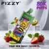 Fizzy Prime Max 80k Puffs Disposable Vape - Strawberry Kiwi Flavor