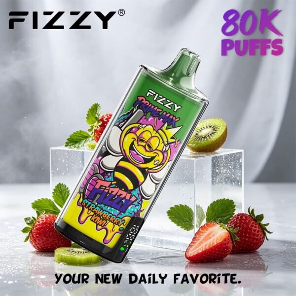 Fizzy Prime Max 80k Puffs Disposable Vape - Strawberry Kiwi Flavor